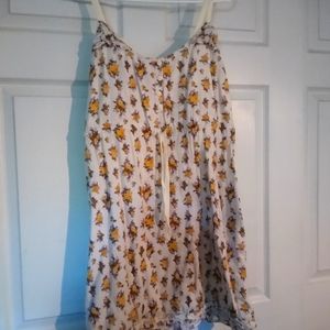 Off white dress yellow flowers XL